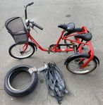 MONARK Cykel Trehjuling 3-växlad 20x1.75 med tillbehör