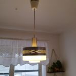 TAKLAMPA retro-vintage 1970-/80 tal i frostat glas.