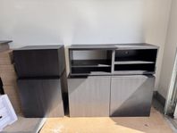 Ikea Bestå Svartbrun TV Bänk + Skåp