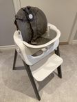 Stokke Steps matstol inkl babysits m dyna och bricka