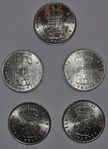 5 st Svenska 2 Kronor (Koppar/Nickel)1968- 1970