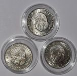 3 st Silvermynt Gustaf Adolf VI (Bra skick) 40% Silver