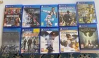 Olika PS4 SPEL (Pris i beskrivning)