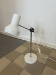 Retro bordslampa vit metall vintage 