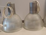 14st industrilampor i glas,  industridesign!