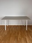 TROTTEN Skrivbord, beige/vit, 160x80 cm