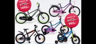 12 och  16 tum barn cyklar !