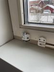 Fönsterlås vita 6 st med samma nyckel 