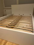 140x200cm Säng Vit med 4 förvaringslådor