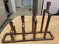 Designljustake av kopparrör