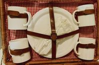 Ny picnic korg med servis för 4