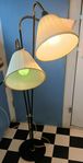 Golvlampa 3 - armard. 1950 - tal. Fungerar.