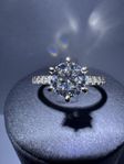 Diamantring 1.01 ct CVD Diamant i D färg & VVS2 585 guldrin
