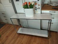 Avlastningsbänk/Sidobord Mio marmor glas