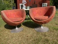 2 retro fåtöljer 60-tal 70-tal vintage