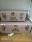 	 2-Pack Metallkoffertar Dusty Pink Rosa