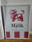 Poster affisch 'Mjölk' av Mikael Reuter.