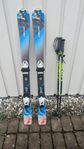 Skidor 117cm, stavar 95cm