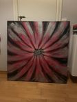 Stor rosa canvas tavla 