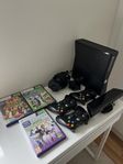 Xbox 360 Slim 250GB med Kinect, 3 kontroller och 3 spel