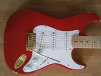 Harley Benton ST-59HM Fiesta Red elgitarr