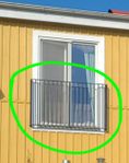 Robust svart fransk balkong 