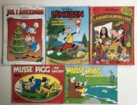 Kalle Anka, Långben och Musse Pigg - litet paket 5 tidninga