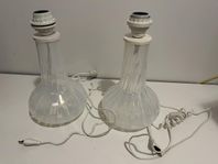 Lampfötter i glas från Boda glasbruk