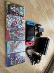 Nintendo Switch + 5 spel