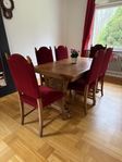 matbord med 6 stolar skänk Kista mycket bra skick