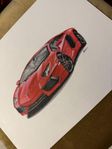 Konst - Lamborghini Aventador drawing art