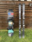 k2 press skidor / Burton snowboard 