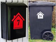 Personlig dekal till brevlåda / soptunna