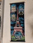 Vintage, retro, tavlor i sammet, Paris, Cypern, Kanarieöarn