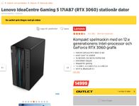 Speldator Lenovo IdeaCentre Gaming5 I7IAB7 (Nvidia RTX 3060)