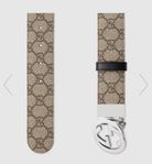 GG Supreme / Black Leather Reversible Belt