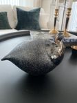 Glasfigur Duva Svart