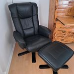 Fåtölj med fotpall nyskick