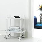 Normann Copenhagen table trolley, rullvagn, sidobord vit