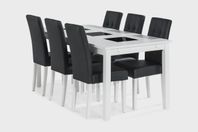 Matgrupp 180 cm + 6 Stolar Utdragbart matbord
