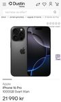 iPhone 16 PRO 1TB oöppnad 