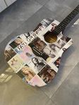 Taylor Swift signerad gitarr autograf, fantastiskt objekt
