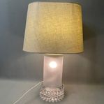 Bordslampa kristall, Owe Sandberg, Kosta Boda, signerad
