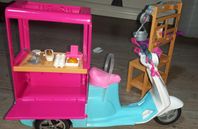 Barbie motorcykel försäljningsvagn - baby bil med släp