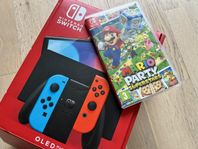 Nintendo Switch OLED Spelkonsol Neonröd / neonblå