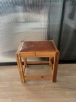 Träpall / skinn / vintage