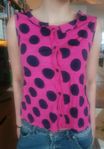 Rosa storprickig topp /linne