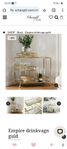 Drinkvagn Empire Design mässing/spegelglas