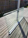Svedbergs duschväggar glas 90x90 matt profil