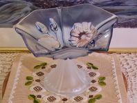 VTG ART DECO GLASSKÅL TYSK ORIG. WALTHER GLAS PIEDESTAL 14
